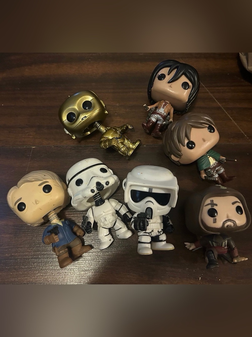 Lot of 7 Funko Pop! Vinyl Figures - Star Wars & Attack on Titan